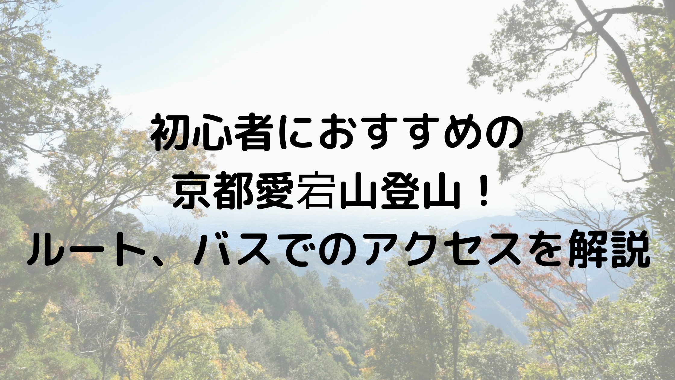 初心者におすすめの京都愛宕山登山 ルート バスでのアクセスを解説 黄昏ほーむblog